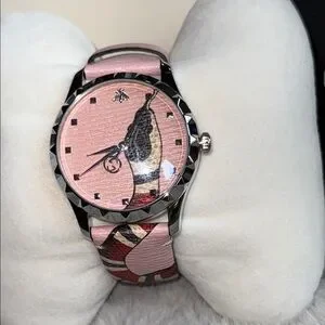Gucci | Accessories | Gucci Pink And Black Luxury Watch  display picture 2